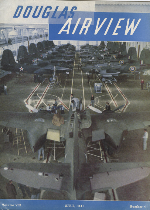 Cover of the April 1941 issue of Airview magazine featuring two rows of A 20's