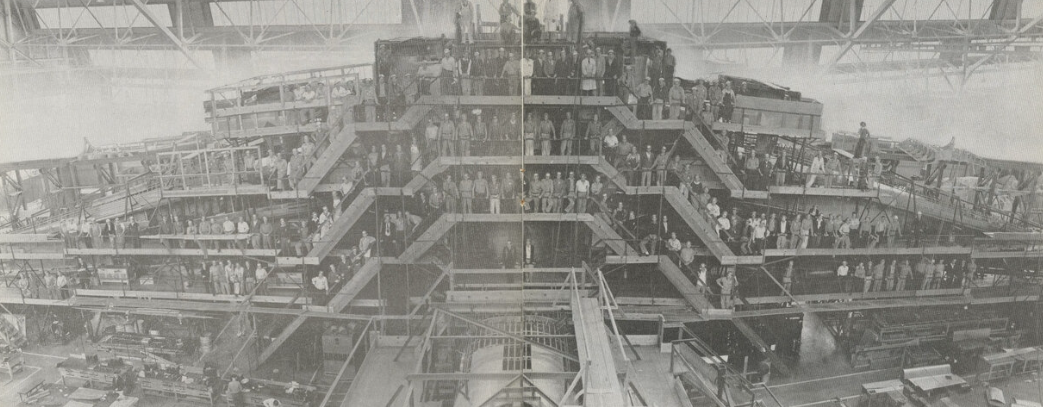 four layers of staired catwalks for the B-19