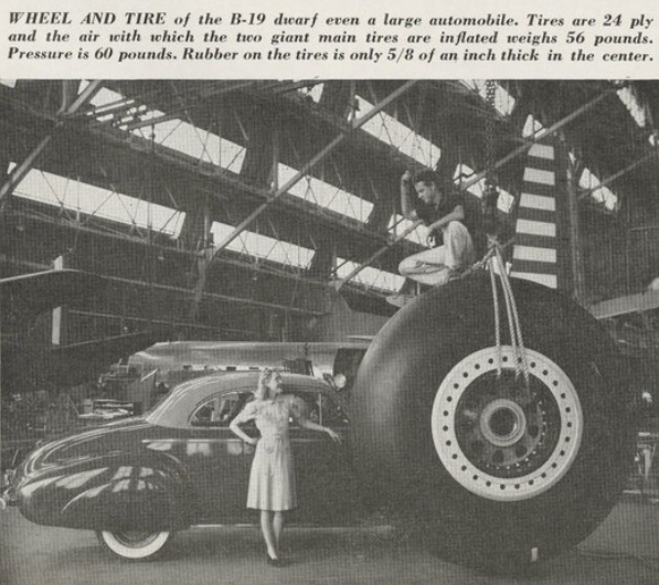 B-19 Gear wheel compared to the standard car